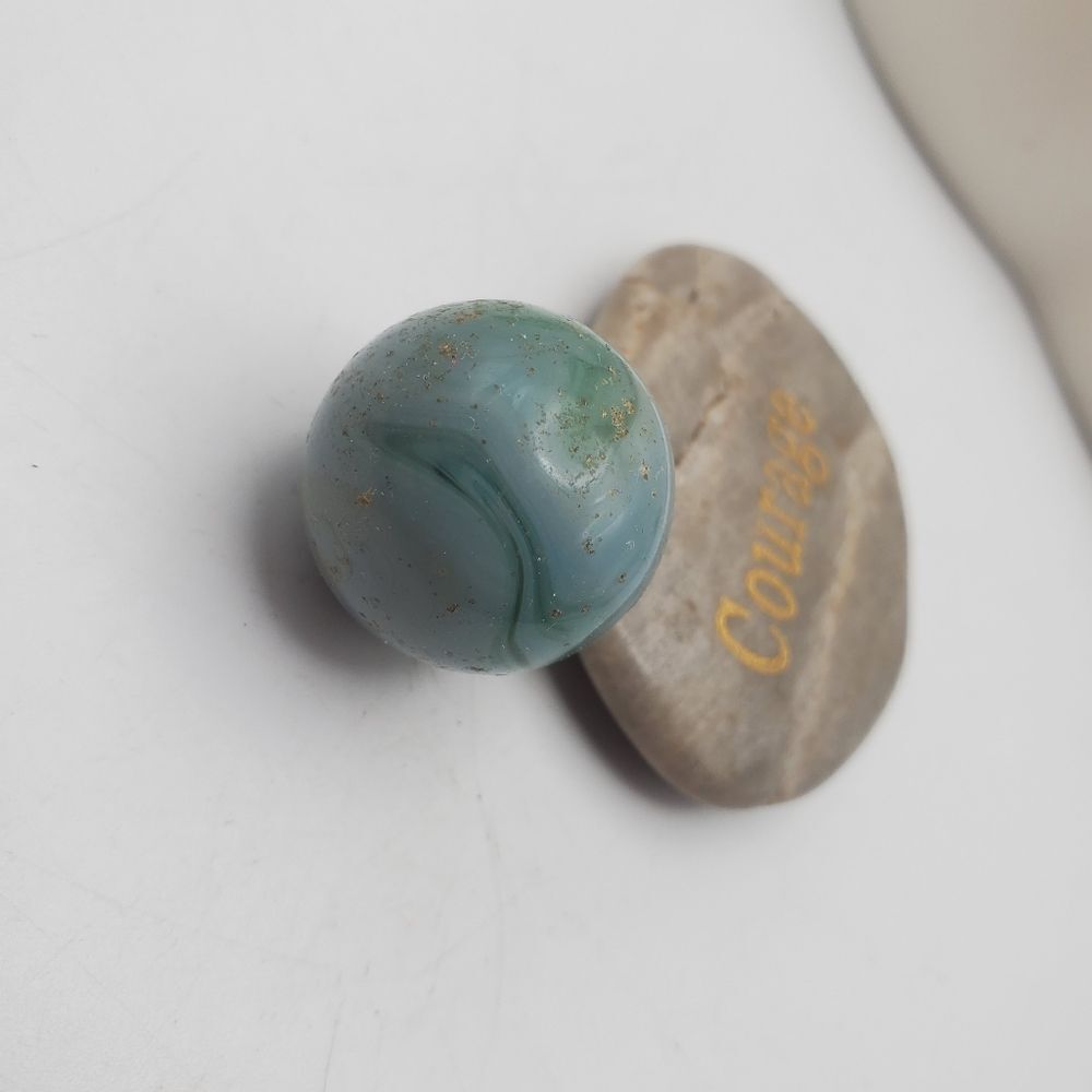 Cerulean blue marble peaceful treasures
